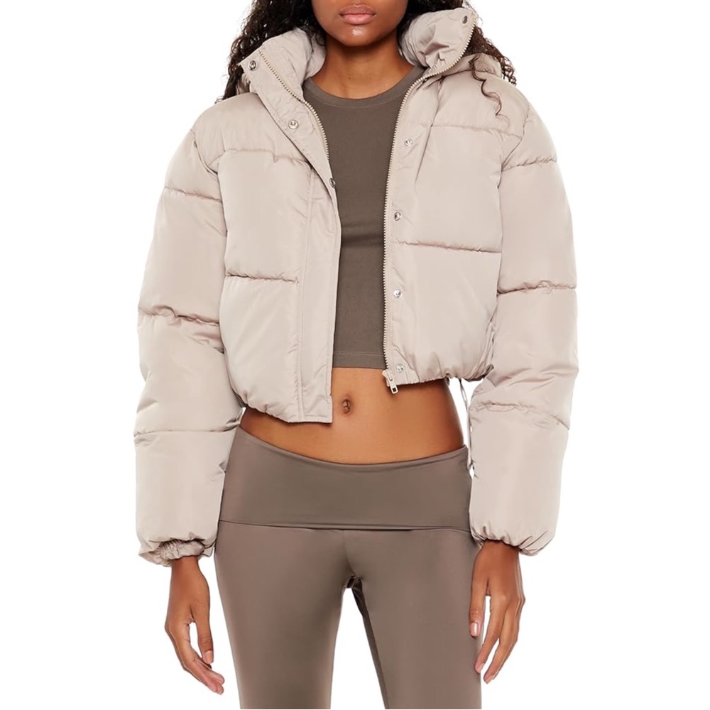 Beige Cream Puffer Jacket